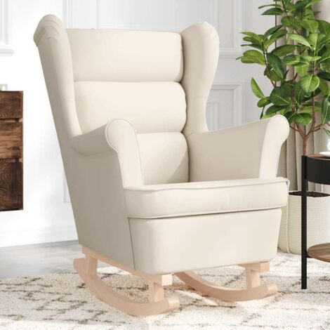vidaXL Rocking Chair White 74x90x102 cm Linen