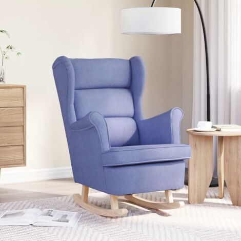 Schaukelsessel Jeansblau 74x90x102 cm Stoff vidaXL