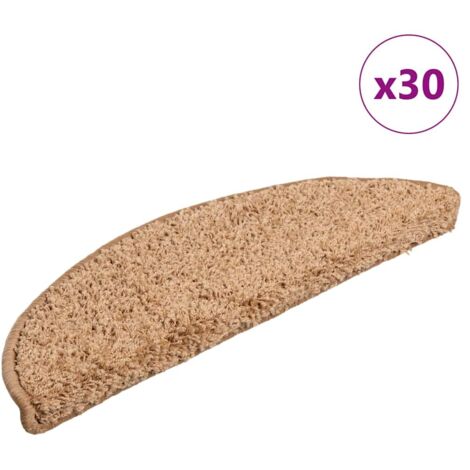 vidaXL Self-adhesive Stair Mats 30 pcs 56 x 17 x 3 cm Non-Slip Beige