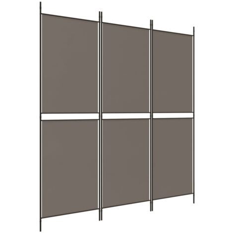 vidaXL 3-Panel Room Divider Anthracite 150x220 cm Fabric