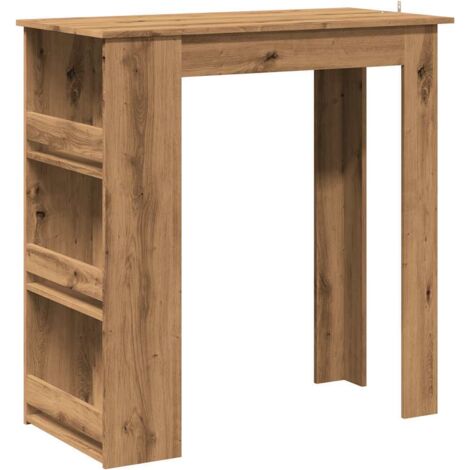 Bartisch mit Regal Artisan-Eiche 102x50x103,5 cm vidaXL