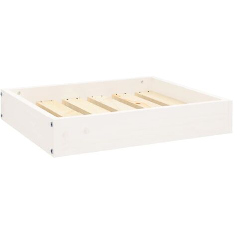 vidaXL Dog Bed White 51.5x44x9 cm Solid Wood Pine