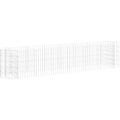 vidaXL Gabion Raised Bed Galvanised Iron 260x50x50 cm