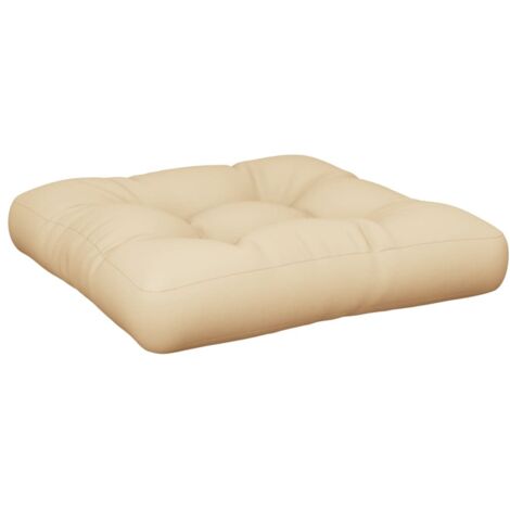 vidaXL Palettenkissen beige 50x50x12 cm Stoff