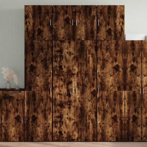 vidaXL Highboard Smoked Oak 80x42,5x249 cm Engineered Wood