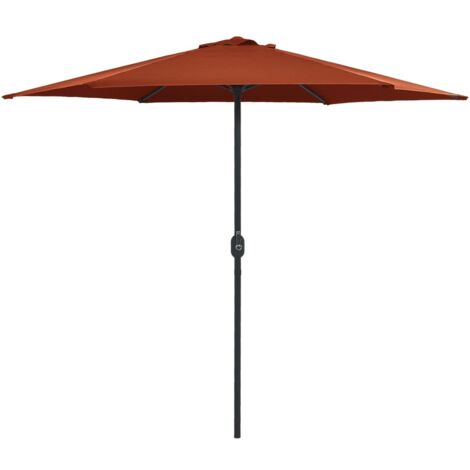 Sonnenschirm mit Aluminium-Mast 270x246 cm Terrakotta vidaXL