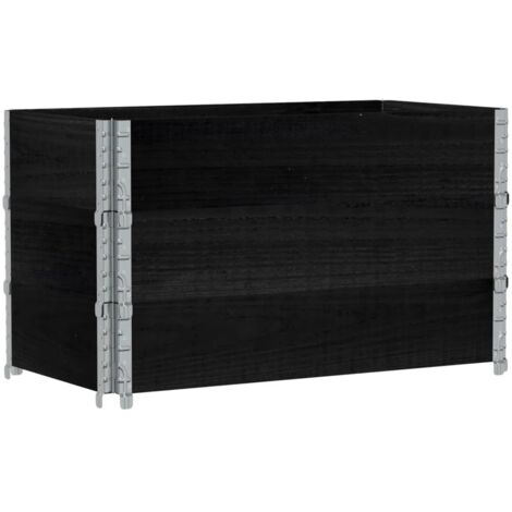 Pflanzkasten Schwarz 100x50 cm Massivholz Kiefer vidaXL