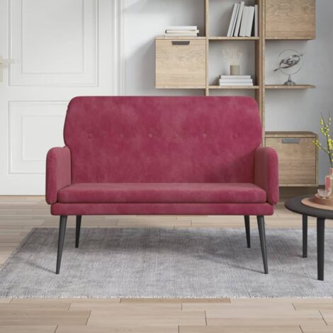 vidaXL Bench Wine Red 108x79x79 cm Velvet