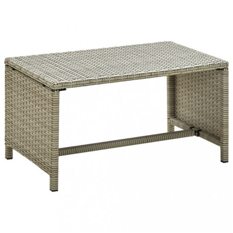 vidaXL Coffee Table Beige 70x40x38 cm Poly Rattan (1/5)
