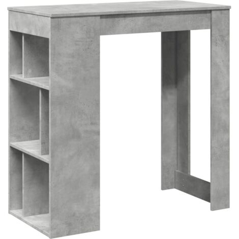 Bartisch mit Regal Betongrau 102x50x103,5 cm Holzwerkstoff vidaXL