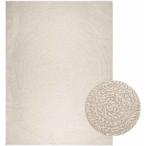 Teppich ZIZUR Creme 240x340 cm Jute-Optik Indoor und Outdoor vidaXL