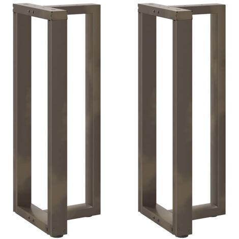 Bartischbeine T-Form 2 Stk. Naturstahl 50x35x(100-101) cm Stahl vidaXL