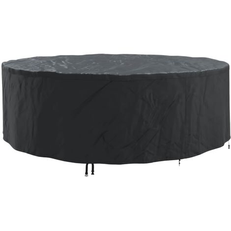 vidaXL Furniture Cover Black 279 x 279 x 71 cm 420D Oxford Fbric