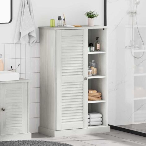 Badezimmer Schrank mit Speicher VIGO Weiß 67,5 x 34 x 110 cm vidaXL (1/5)