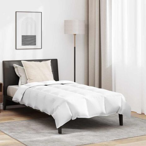 Winterbettdecke mit Kissen 2 pcs Weiß Daunenfeder vidaXL