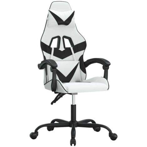 Gaming-Stuhl Drehbar Weiß und Schwarz Kunstleder vidaXL (1/5)