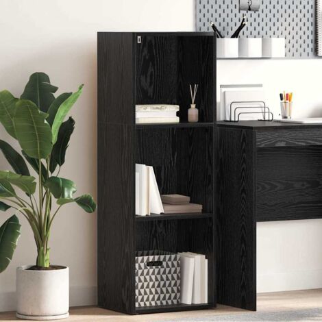 vidaXL Bookshelf Black Oak 40 x 30 x 114 cm Engineered Wood