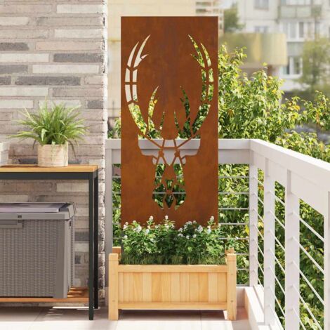 Garten Sichtschutz-Leinwand Rostig 50 x 140 cm Wetterfeststahl vidaXL