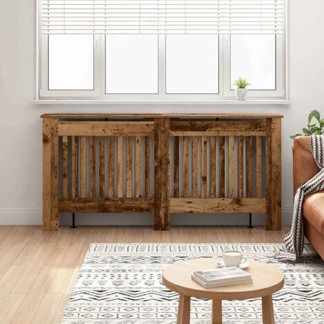 vidaXL  Radiator Cover  Old Wood 172 x 19 x 81.5 cm Engineered Wood