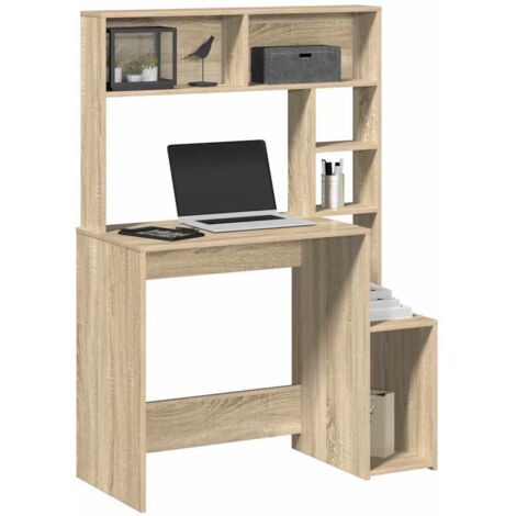 Schreibtisch mit Regal Sonoma-Eiche 100x45x140 cm Holzwerkstoff vidaXL