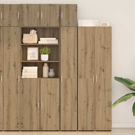 vidaXL Storage Cabinet 2 pcs Artisan Oak 30 x 42.5 x 225 cm