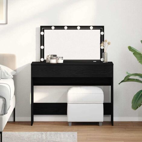 Schminktisch Schwarz Eichen-Optik 100 x 40 x 120 cm vidaXL
