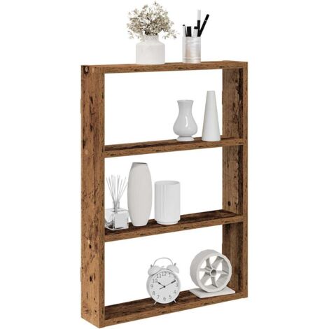 vidaXL Wall Shelf Old Wood 43x9x60 cm Engineered Wood