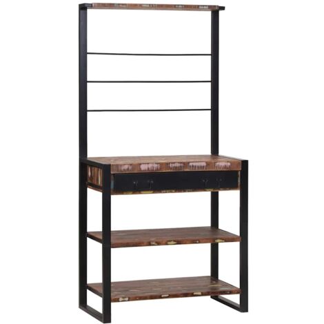 Küchenregal Mehrfarbig 80 x 40 x 160 cm Massivholz Altholz vidaXL