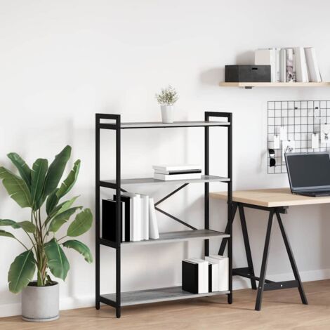 Bücherregal Grau Sonoma 80 x 30 x 118 cm Holzwerkstoff vidaXL