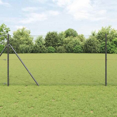 vidaXL Outdoor Hexagonal Fence Ground Fix 25 x 1 m PVC-Coated Steel (1/5)