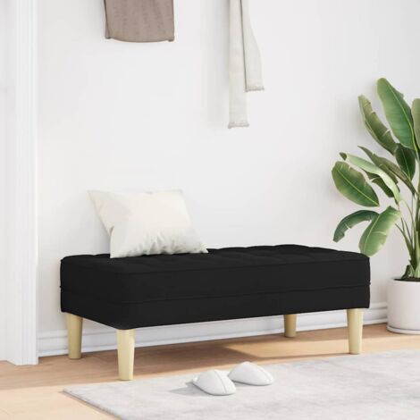 Bank Schwarz 113 x 57 x 39 cm Stoff vidaXL