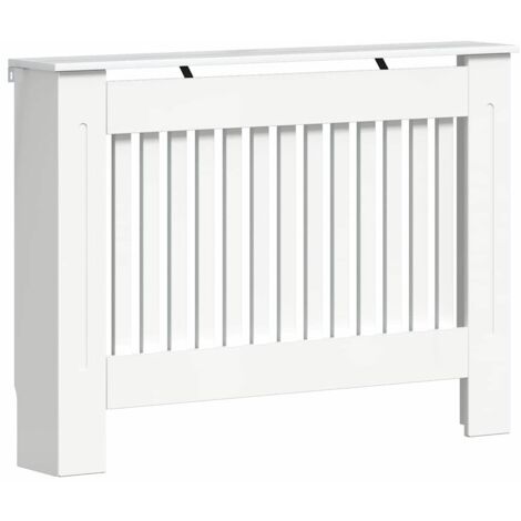 vidaXL  Radiator Cover  High Gloss White 112 x 19 x 81.5 cm
