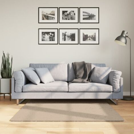 vidaXL Rug "HUARTE" Short Pile Soft and Washable Sand 120x120 cm
