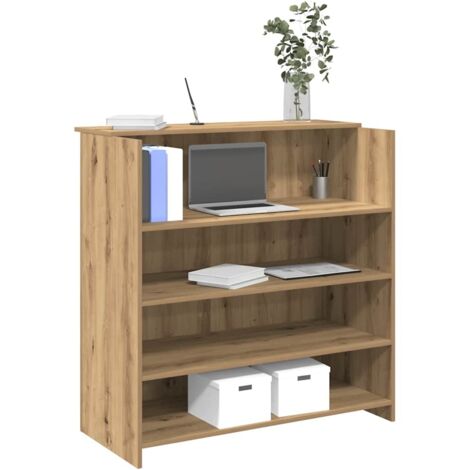 vidaXL Reception Desk Artisan Oak 100x50x103,5 cm Engineered Wood