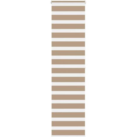 Doppelrollo Sandbraun 55x200 cm Stoffbreite 50,9 cm Polyester vidaXL
