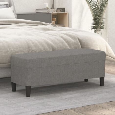 Sitzbank Dunkelgrau 100x35x41 cm Stoff vidaXL886394