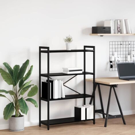 Bücherregal Schwarz Eichen-Optik 80 x 30 x 118 cm Holzwerkstoff vidaXL