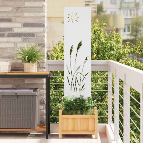 Garten Sichtschutz-Leinwand Weiß 32 x 140 cm vidaXL