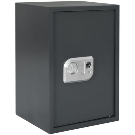 Digitaler Safe mit Schloss Dunkelgrau 31 x 35 x 50 cm Stahl vidaXL