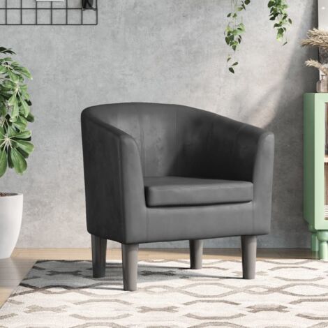 Clubsessel Grau Kunstleder vidaXL93770