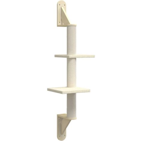 vidaXL Wand Kratzbaum mit Kratzsäule Creme 108 cm