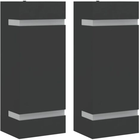 Wandlampen für den Außenbereich 2 Stück schwarz Edelstahl