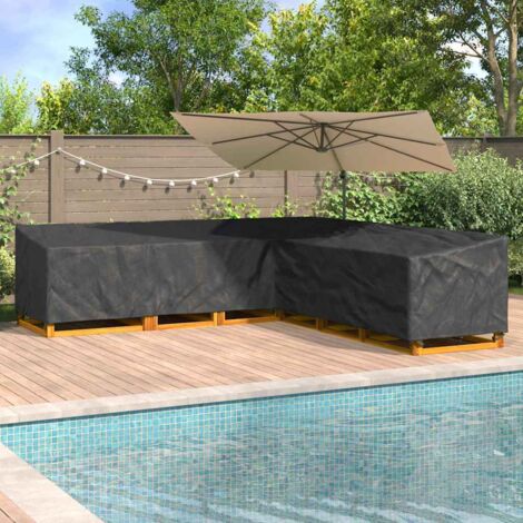 vidaXL Furniture Cover Black 300 x 300 x 80 cm 210D Oxford Fbric