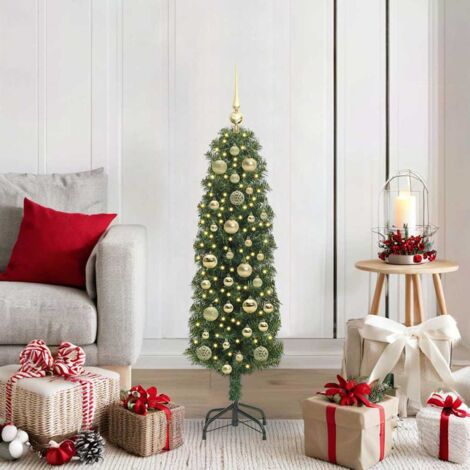 Künstlicher Weihnachtsbaum mit 150 LEDs mit Ständer Grün 120 cm vidaXL
