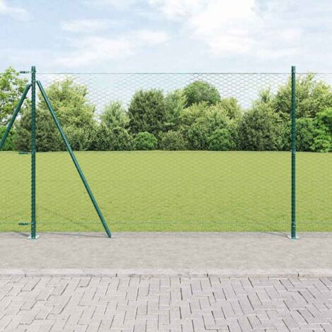 vidaXL Welded Wire Fence with Concrete Base 10 x 1.4 m (W x H)