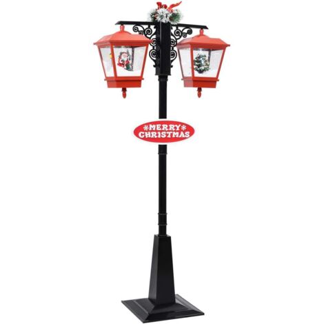Weihnachts-Straßenlampe mit Weihnachtsmann 81 x 40 x 188 cm PVC vidaXL