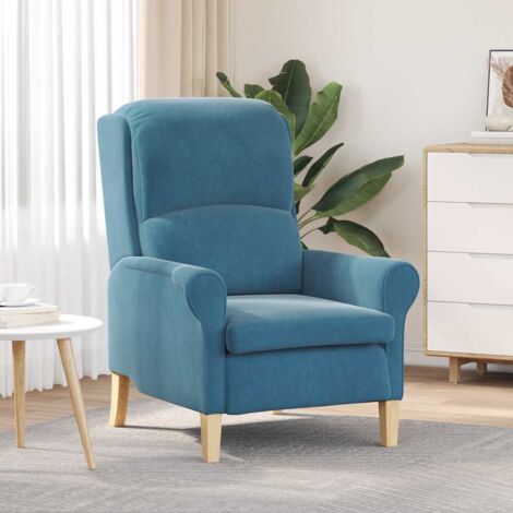 Sessel Blau 76 x 94 x 102 cm Samt vidaXL