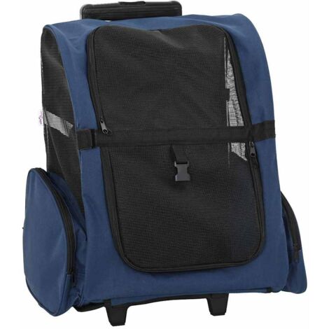 Trolley für Haustiere 3-in-1 Blau 48x32x(57-106) cm cm Oxford-Gewebe vidaXL