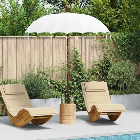vidaXL Balinese Parasol Cream 190 x 190 x 260 cm (1/5)