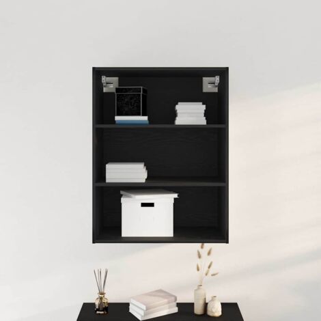 Hängender Wandschrank Schwarze Eiche 69,5 x 32,5 x 90 cm vidaXL